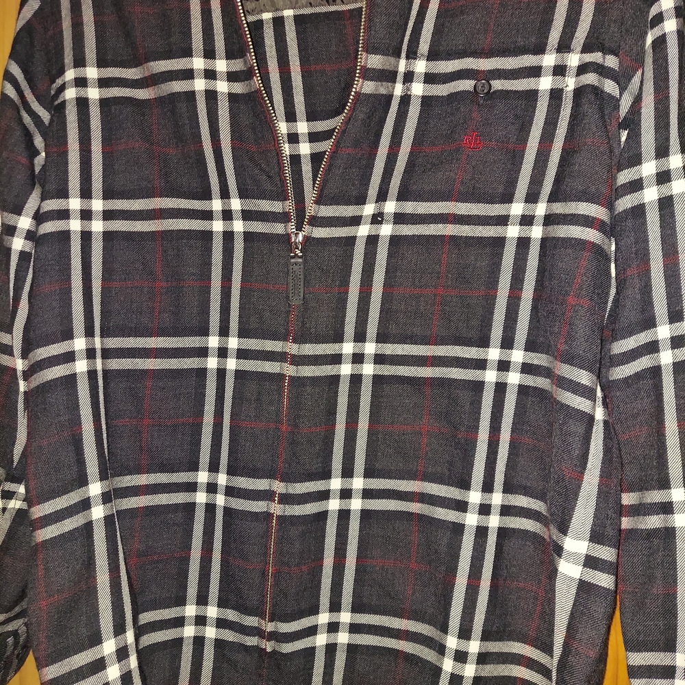 Lauren by Ralph Lauren Womens Black And Red Plaid Zip-Front Shirt Jacket Size S - Picture 7 of 11